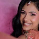 Aayushi Dholakia Instagram - camera is my happy place💗🥰🌸 Indian Barbie incomingggg😋 . . . . Shot and edited by- @wanderingwithdreamer Wearing- @creative_stylista HMU- @plumzstudio #reels #indian #ethniclove #indianoutfits #traditionaloutfit #designeroutfit