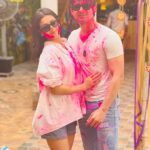 Abhishek Kumar Instagram - Happy holi #Abhisha #Jasrik @isha__malviya ♥️