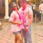 Abhishek Kumar Instagram - Happy holi #Abhisha #Jasrik @isha__malviya ♥️