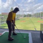 Abijeet Duddala Instagram - In full swing .. @onegolf_hyd #golf #drivingrange