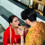 Afsana Khan Instagram - Happy karwa Chauth my love 🌙 @saajzofficial ❤️🧿 #karwachauth #afsaajz #afsaajzforever Photos credit @akshat.1808 Chandigarh, India