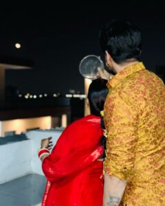 Afsana Khan Instagram - Happy karwa Chauth my love 🌙 @saajzofficial ❤️🧿
#karwachauth #afsaajz #afsaajzforever 
Photos credit @akshat.1808