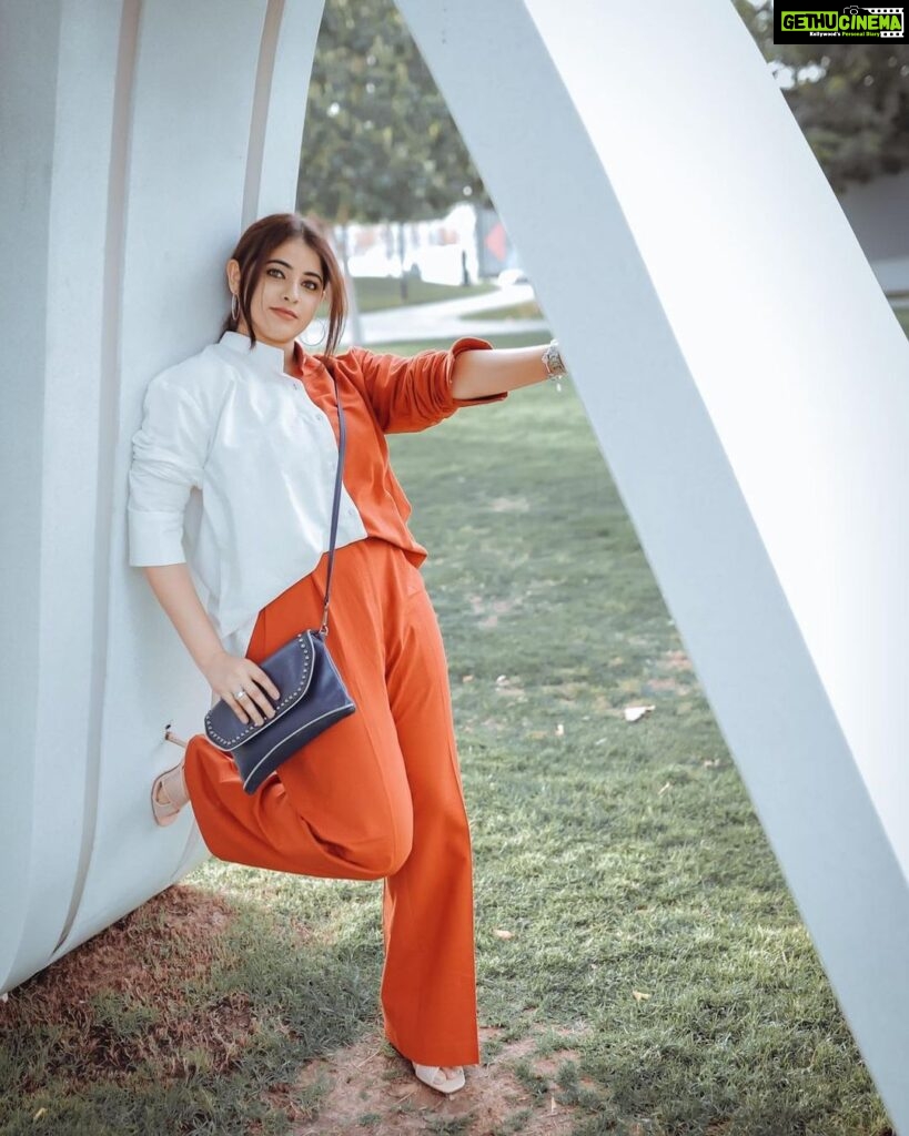 Aima Rosmy Sebastian Instagram - Always have fun with fashion. Dress to entertain yourself. Wearing @samridhidesignsofficial Shot by @hkcreationsdxb Sharjah