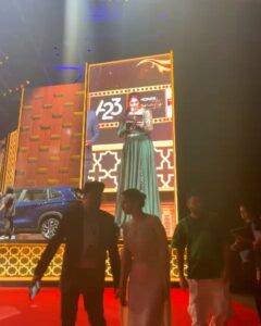 Aima Rosmy Sebastian Instagram - SIIMA 2023✨ @siimawards 
Attire @pearlsfashionshj 👗
MUA @crown_touch_ 💄
