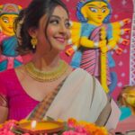 Aindrita Ray Instagram – Pujo that was all that n more ✨ #lastweek #durgapooja 
Also wish everyone a happy Laxmi puja 🙏🏼
Thanks for this @rohithsarcar 🫶🏼
