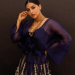 Aishwarya Lekshmi Instagram - Divine Timing 🪔✨ Outfit : @ekayabanaras Jewellery : @sapan_more @chamierschennai Photography : @kiransa Makeup & Hair : @kalwon_beauty | @hair_by_aiswaryaraj Chennai, India