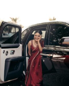 Aishwarya Lekshmi Instagram - I thought i will paint the town red but instead i bumped my head sorta day . 

@thepallavinamdev . @thangals_jewellery_ . @fahil_hakkim . @renjurenjimar . @styledbysmiji