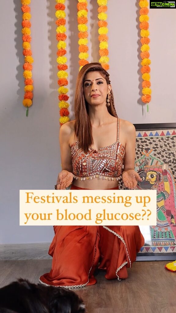 Aishwarya Sakhuja Instagram - Festivals can be challenging for us diabetics. You are surrounded by food that tastes oh so good. You see everyone around you go for second servings while all you get served is guilt from deep within and your glucometer OFCOURSE With 5 years of experience of being a type 1 diabetic i like to keep my life and lifestyle simple Here are a few tips that may help you beat the guilt by a notch . . Designer: @lavinasippy Outfit from: @kasa_owl . . Disclaimer: I’m not a doctor and I’m here sharing my personal experience as a type 1 diabetic. Every body is different and these tips have worked for me. . . #diabetes #diwalispecial #happydiwali #diabetesawareness #type1diabetes #tricks #advices #suggestion #reelsinstagram #reelkarofeelkaro #reelitfeelit #aishwaryasakhuja