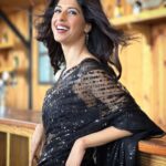 Aishwarya Sakhuja Instagram - Saree, Sequins and Smiles ✨ . . 📍: @thegameranch . . #saree #sequins #ootd #fridayvibes #indianwear #indianlook #aishwaryasakhuja