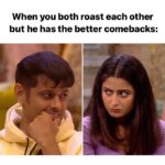 Aishwarya Sharma Bhatt Instagram - We know the feeling!!😤 Share this with someone who tries to roast you but fails miserably trying😉 #AishwaryaSharma #NeilBhatt #Neiwarya #BiggBoss #BB17 #RoastClub