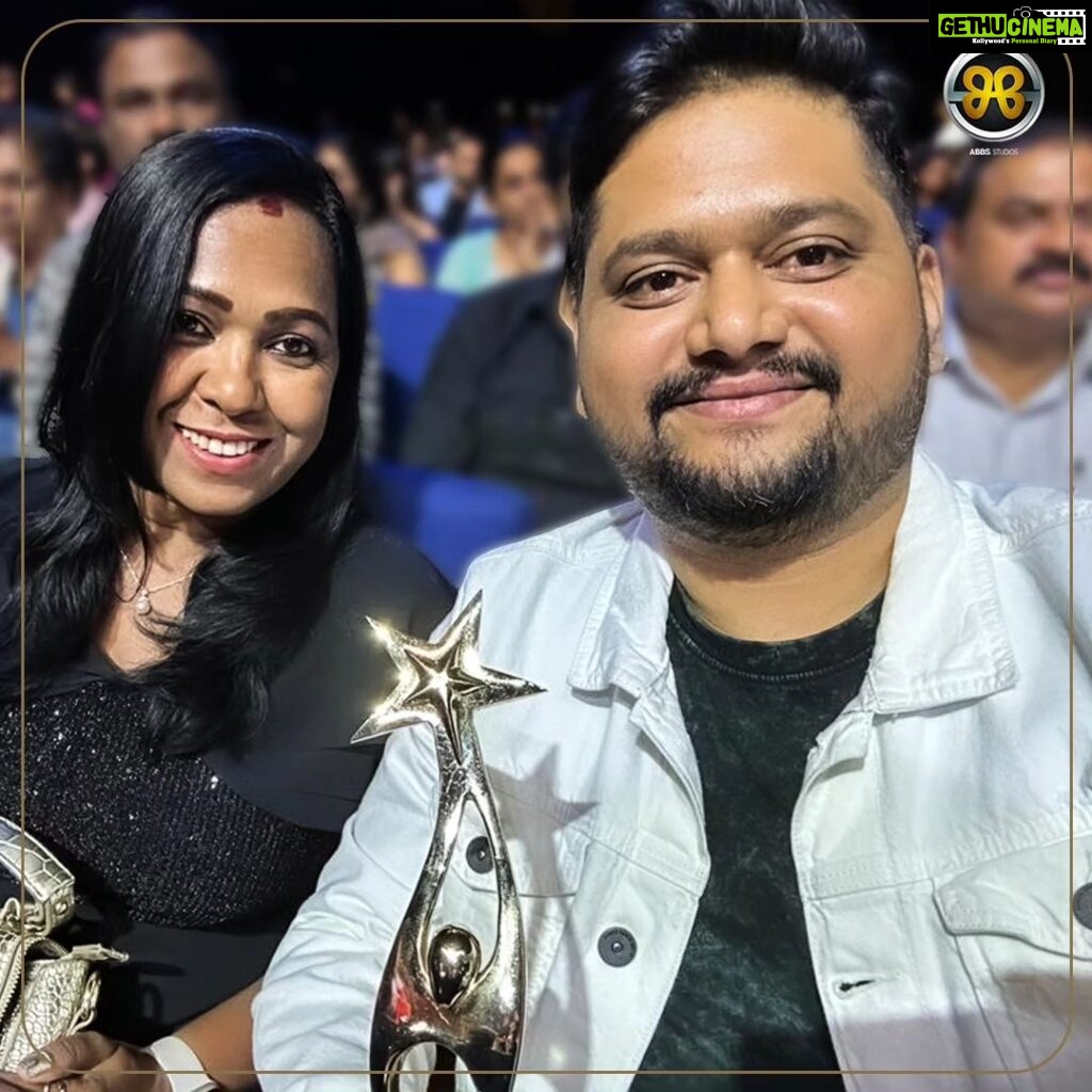 Ajaneesh Loknath Instagram - Grateful to receive the SIIMA Award for Best Music Director for #KANTARA! Thank you for all the love and support you have showered on me and the team. @hombalefilms @rishabshettyofficial @kantarafilm #SIIMA2023 #ABBSStudios @bobby_c_r