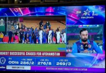 Ajaneesh Loknath Instagram - Classic performance by #Afganistan 👏🏼👏🏼👏🏼 controlled , matured and humbled victory celebration ‘wha…bai wha, #WC2023 a caption...