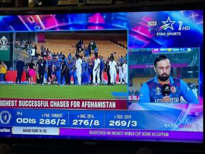 Ajaneesh Loknath Instagram - Classic performance by #Afganistan 👏🏼👏🏼👏🏼 controlled , matured and humbled victory celebration ‘wha…bai wha, #WC2023 a caption...
