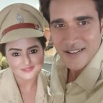 Akanksha Awasthi Instagram - On set #chingari do vardidhari✌️