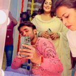 Akanksha Awasthi Instagram - With beautiful @aakankshaawasthi9 ji .. On set #accidentaldulhabhojpurimovie