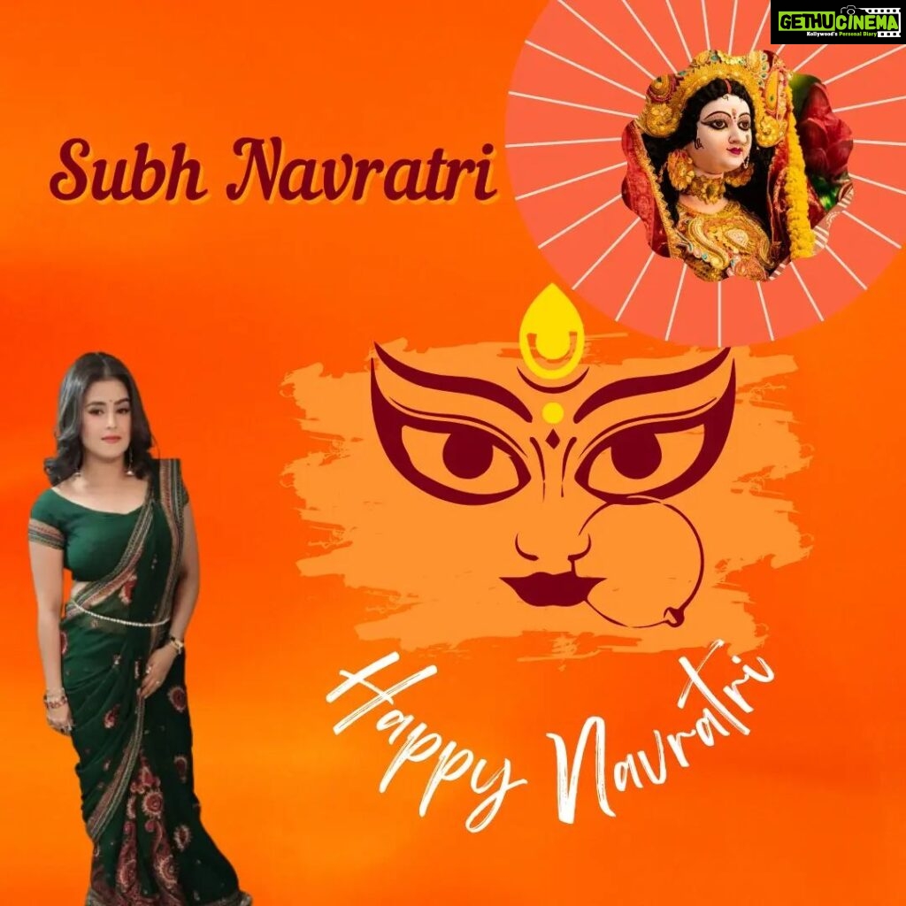 Akanksha Awasthi Instagram - May Maa Durga bestow upon you and your family nine forms of blessings- Fame, Name, Wealth, Prosperity, Happiness, Education, Health, Power, and Commitment. Happy Navratri! May this Navratri fill your life with the colours of happiness and prosperity. . . . . #Durga #fame #wealth #power #navratri #happynavratri #puja Mumbai, Maharashtra