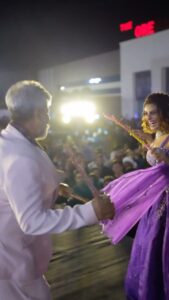 Akshara Singh Instagram - You can see the happiness 💜
.
.

👗 @rajkumari_by_richahaware
#aksharasingh #navratri #lfl #love #festivevibes