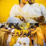 Akshaya Deodhar Instagram – Akshaya ♾Hardik 
.
.
.
Coloured in colours of love, Akshaya and Hardik’s wedding celebrations began with a shower of happiness, love and warmth. It was truly a Rangsari moment for all of us. 
May each day of their life be as yellow-ful as this one💛
.
.
.
.
Akshaya’s & Hardeek’s Beautiful outfits by @labelsonalesawant 
Styled by @stylist.chaitalikulkarni 
Floral Jewellery by @swatiwaghcreation 
Akshaya’s Makeup by @madhurikhese_makeupartist 
Akshaya’s Hair by @komalpashankar_makeupartist 
Hardeek’s Hair & Makeup- @makeovers_by_rahul 
Wedding decor & management @a3eventsandmedia 
Wedding planner @bhagatamol 
Location- @siddhigardensandbanquets 
Managed by @wechitramedia @n.i.d.s_ @amolghodake_ 
.
.
.
.
#AHa #AkshayaDeodhar #HardeekJoshi #AkshayaHardeek

#marathiactress #marathi #marathimulgi #maharashtra #marathistatus #marathimulga #marathikavita #marathiculture #marathicelebrity #love #zeemarathi #marathistars #marathipost #marathimeme #pune #marathijokes #marathicelebs #marathitroll #marathiactors #status #instamarathi #mimarathi