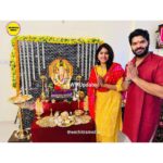 Akshaya Deodhar Instagram - Akshaya Deodhar & Hardeek Joshi celebrate their First Ganesh Chaturthi together in the most simple yet beautiful way!❤️ @akshayaddr @hardeek_joshi #WMUpdate #Exclusive #GanpatiBappaMoraya #AkshayaDeodhar #HardeekJoshi