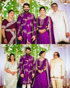 Akshaya Deodhar Instagram - Magical Evening with our loved ones..!✨💜
.
Photos by @sevenvowstories 
Hardik’s outfit & styling by @atarabynamitakataria 
Akshaya’s Outfit & styling by @atarabynamitakataria 
Jewellery by @sanagarkarjewellers_official @prasad.nagarkar
Akshaya’s Hair: @komalpashankar_makeupartist 
Akshaya’s Makeup: @madhurikhese_makeupartist 
Hardeek’s Hair & Makeup- @makeovers_by_rahul 
Event decore & management @a3eventsandmedia 
Event planner @bhagatamol 
Location- @siddhigardensandbanquets
Managed by @wechitramedia @n.i.d.s_ @amolghodake_ 
.
#AHa #AkshayaHardeek #HardeekJoshi #AkshayaDeodhar #Reception