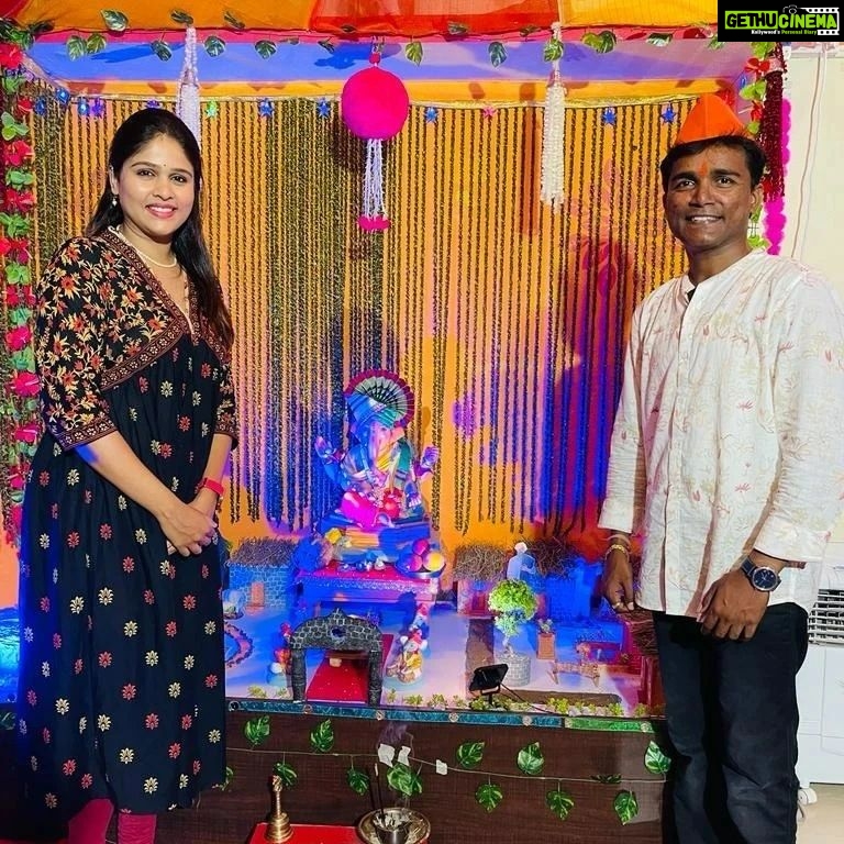 Akshaya Deodhar Instagram - ❤️ गणपती बाप्पा मोरया ❤️ माझा सेलीब्रेटी बाप्पा 🌈❤️🪄✨💫⭐ ❤️❤️❤️❤️❤️❤️❤️ 💫 💫 💫 💫 #ganeshfestival #ganapati2022 #ganpati #majabappa #lovebappa #morya #sukhakarta #actor #actorlife #instagood #instagram #instamood #ganpatibappamorya #cool #SohalaBappacha कसाबा बावडा