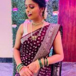 Akshaya Deodhar Instagram - In love with this beautiful silver zari shalu ! ❤️ Shalu by - taichya sasubai😅 And this beautiful nath by @tantuh_wirehandmadeartistry Hair- @swatighodke_mua_official #maitrinichalagna Pune, Maharashtra