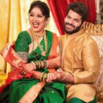 Akshaya Deodhar Instagram - "Mystical Harmony" ♥️ @akshayaddr @hardeek_joshi 🧿 . . . . Makeup by @visagemakeover Hair by @nikita_Kumavat_makeovers Saree by @saudamini_handloom Blouse by @nishfash_design_studio Draping by @anagha_10_11_ap Jewellery by @chandrakalm_jewellery Hair Accessories by @nathicha__nakhara Hardeek's Outfit by @theurbanstory_ Hardeek's Makeup by @visagemakeover Venue: @avismara.celebrations Food: @bendrecaterers Decor by @wecorpevents Pictures by @sevenvowstories Mangalagaur Team @manasikanetkar @mks_dance_studio_ Event & PR by @wechitramedia @n.i.d.s_ #3ТТ #АНа #AkshayaDeodhar #HardeekJoshi #Mangalagaur #Pujan #blessed Pune, Maharashtra