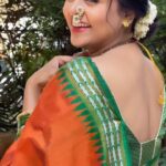 Akshaya Deodhar Instagram - चाफा बोलेना...!🥰 . Hair & Makeup by @shinewithsakshi_ Saree by @karigaree_handmade PR & Socials by @wechitramedia @n.i.d.s_ . . #AkshayaDeodhar #navratri #navratrispecial #navratri2023 #blessed