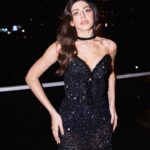 Alaya F Instagram - Sparkle sparkles for @jioworldplaza 🖤 . Photos by @dieppj Styled by @sheefajgilani Make up by @reshmaamerchant Hair by @hairstylist_madhav2.0 Outfit: @artineahmetiofficial Style team: @jhanvikhatwani_ @sanjamkaur92 Intern: @moksha2005