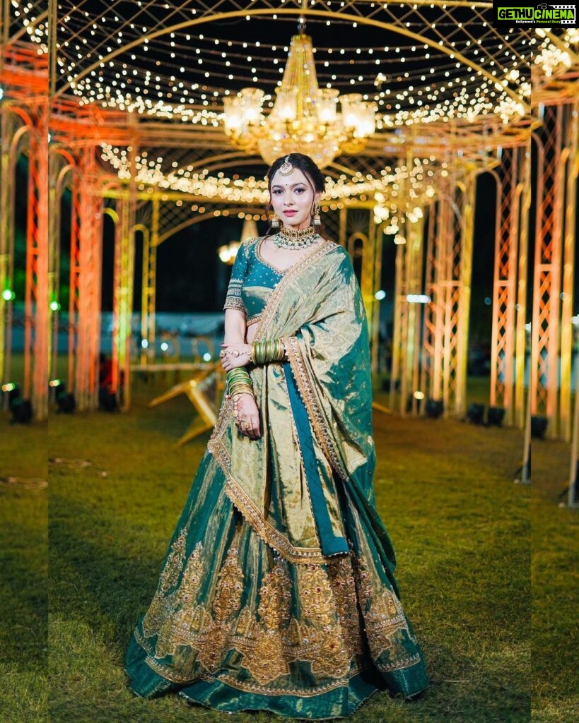 Alisha Prajapati Instagram - the day my bestie married her bestie 🫶🏻 | 14.12.2022 🧷 Look Deets Lehenga @jiviva_ Jewellery @mansi.jewels MUAH @ar_makeupofficial Nails by @daisynailstudio Shot by @karanghodapictures