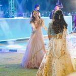 Alisha Prajapati Instagram - When your best friend is the bride, it has to be special ♥️ 13.12.2022 | Megha & Romil’s Sangeet Night ✨ 🧷 Look Deets Lehenga @jiviva_ Jewellery @mansi.jewels MUAH @ar_makeupofficial Nails by @daisynailstudio Shot by @karanghodapictures