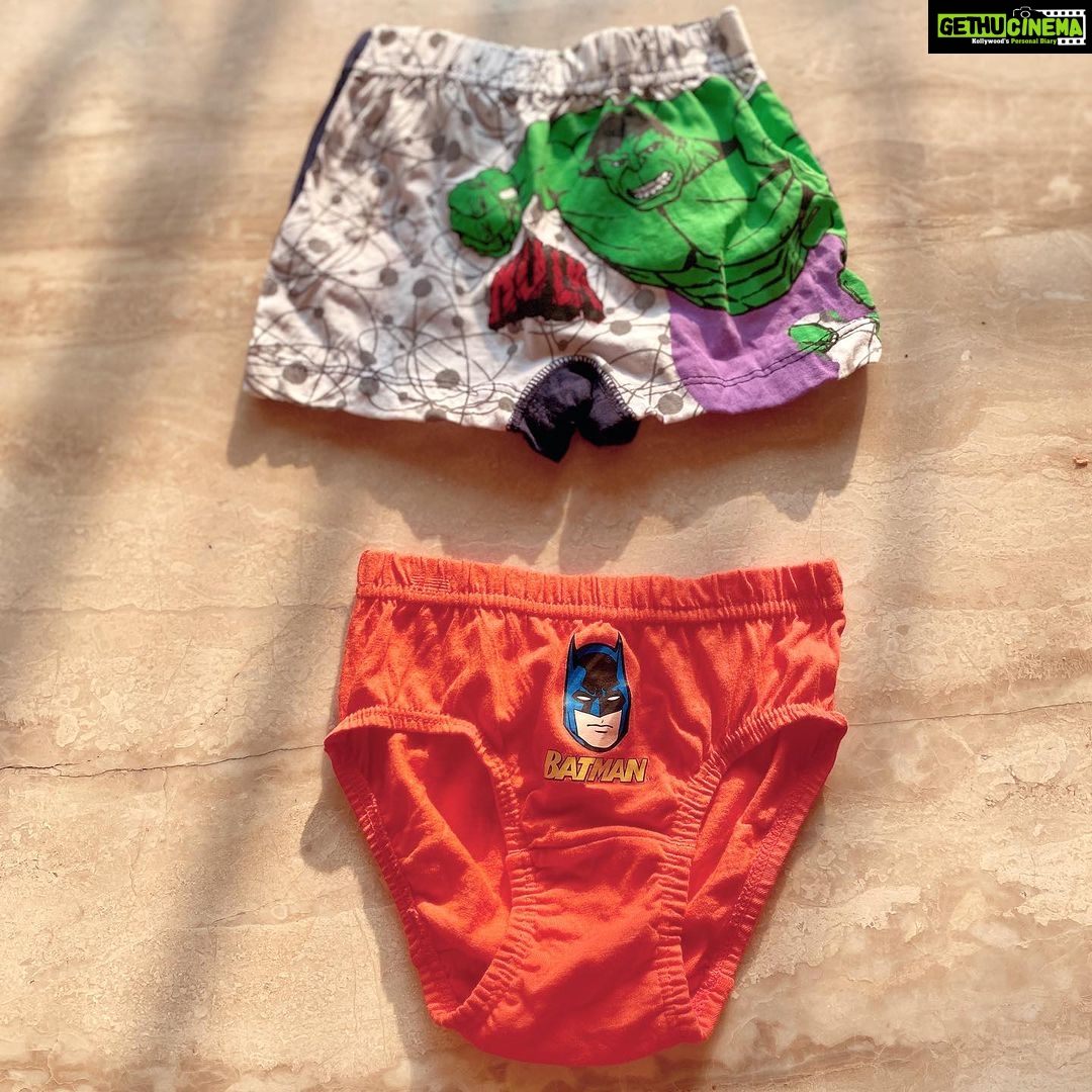 Amrita Rao Instagram - Veer Turns 3 ❤️ Veer gets his 1 set of Underwear on his Bday Today and he is Super Excited about this Transition ! We Complete 3 Years as Mom n Dad 🤗 Veer, You have given us So Many Beautiful Moments & the Biggest Learning - How to be Excited & Happy about the Smallest Things in Life 🥳 Your Blessings Mean the World to Us ! Veer ~ Amrita ~ Anmol #gratitude