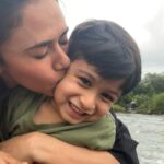 Amruta Khanvilkar Instagram – #justus #familytime at @urivergatekarjat 
@aditik26 #nirvannurvi #aaji