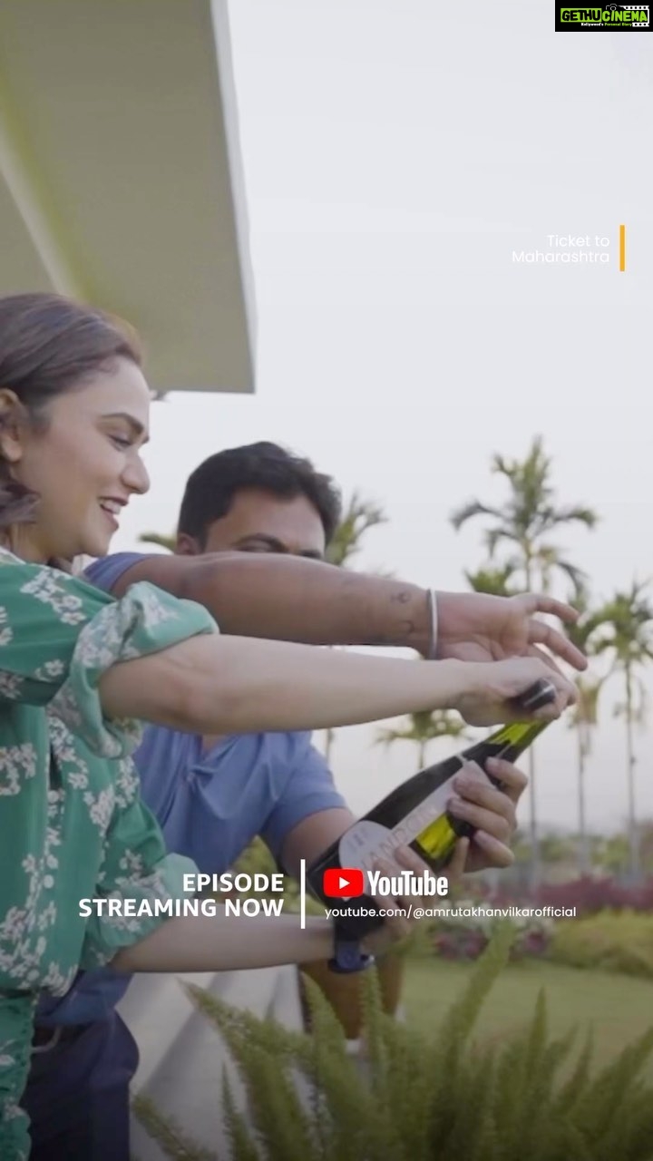 Amruta Khanvilkar Instagram - My first Sabering Experience 🍾🔪 WATCH NOW ! 😍😍 🔗 Link in my Bio !! Episode 2 - Ticket to Maharashtra with Amruta Khanvilkar Out Now !! Exclusively only on my YouTube Channel. • Presented By: @videowaleengineer & @mgmotorin • Powered by: @boat.nirvana • Co- Powered by: @dabur.meswak #amrutakhanvilkar #travelwithamu #tickettomaharashtra #videowaleengineer #mgmotorIndia #dowhatfloatsyourboat #daburmeswak #roadtrip #travelshow #adventure #maharashtra