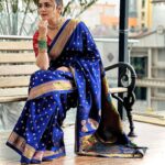 Amruta Khanvilkar Instagram - Made of beauty and grace the #nineyards by @pratha_sarees @kankshinistudio #amrutakhanvilkar