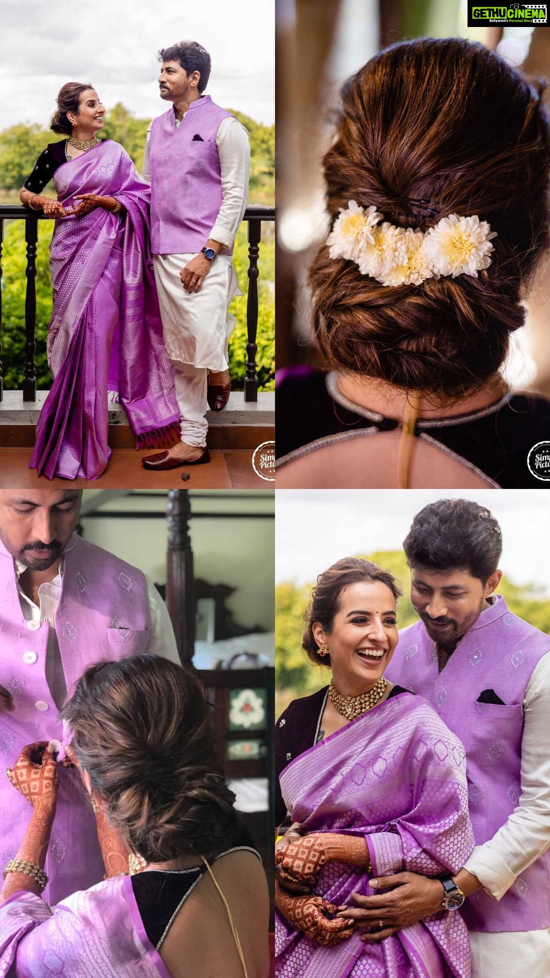 Amrutha Srinivasan Instagram - #sweetkaram ❤️ . Cutest Bride - @amruthasrini Sweetest Groom - @evamkarthik Hairstyling and Draping - @priyahairandmakeup_ Stunning Makeup - @purpleparrot.makeup Styled by the best - @ashwin.thiyagarajan Amazing photography - @simplepicturesco Fabulous Saree - @nallisilksarees Beautiful Jewellery - Prabu jewellers mylapore . . . #sweetkaram #amruthasrinivasan #evamkarthik #karthickkumar #bride #groom #wedding #receptionlook #weddinglook #celebritywedding #tamilcinema #weddingsaree #bridalmakeup #bridalmakeupartist #bridalhair #bridalhairstylist #saree #sareedraping #brideandgroom #love #marriage #marriagegoals #reels #bridesessentials #bridesofchennai #priyahairandmakeup_ #purpleparrotmakeup #makeupartist #hairstylist #trending Miththam