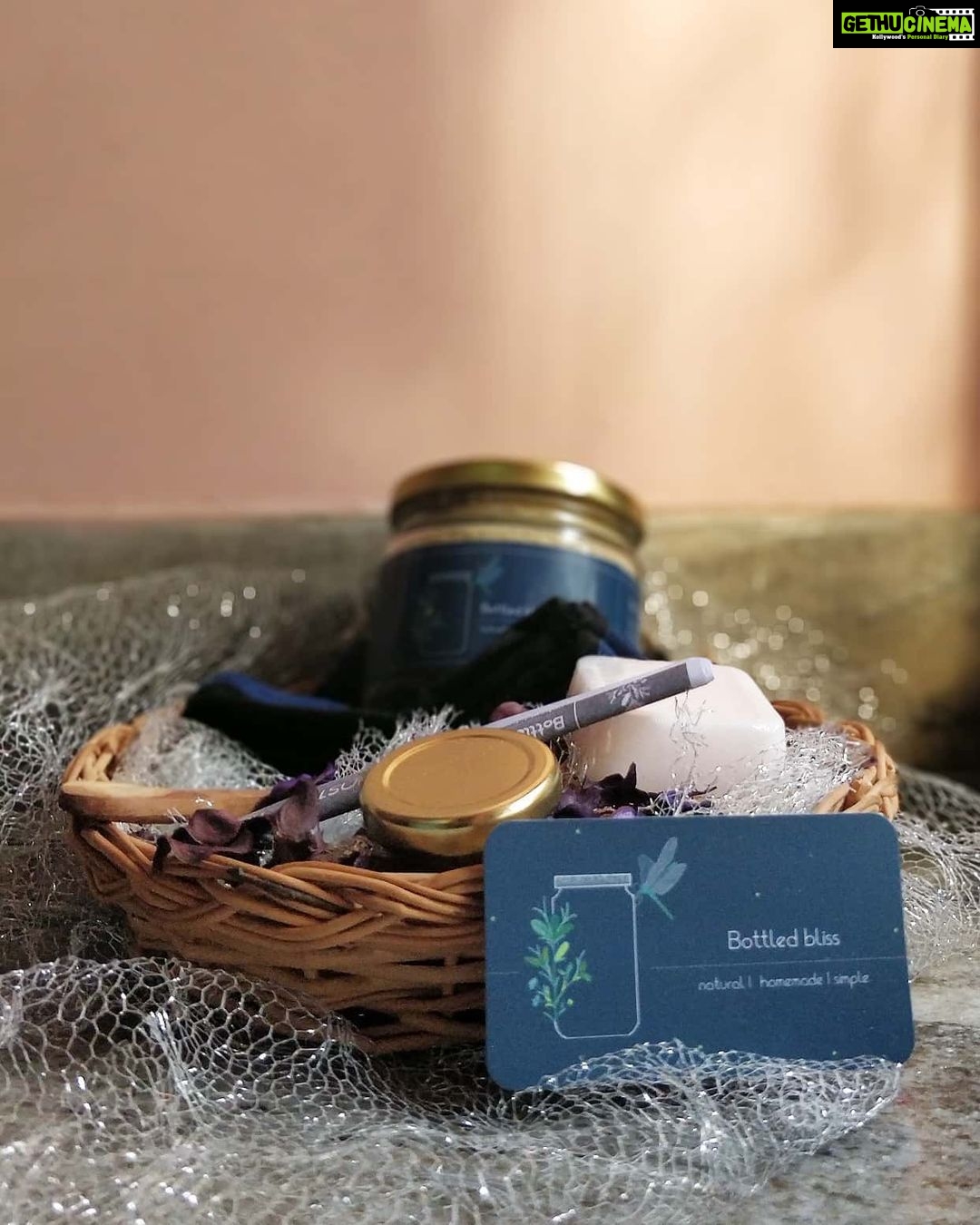 Amrutha Srinivasan Instagram - There aren't too many products I recommend because I believe everyone's skin is different and there's no universal guide that fits everyone. The easiest way to find a good skin care routine that works for you is to keep it minimal, and as natural as possible. Consistency is key. :) Stick to what works for you. Don't be tempted to try out new products solely because of great advertisement or even a post like this one. I want to share with you guys what has worked for me, so that you could try it too! Since they're all natural, there's no harm in giving it a shot :). I've always repurchased many items on the @bottled_bliss page; their peppermint scrub being my most favorite of all. These are what I have on my basket this time. The basket came with an adorable instruction manual (that tells you how to use their products based on your skin type) a hand towel, a much needed wooden spoon, and a loofah. :)