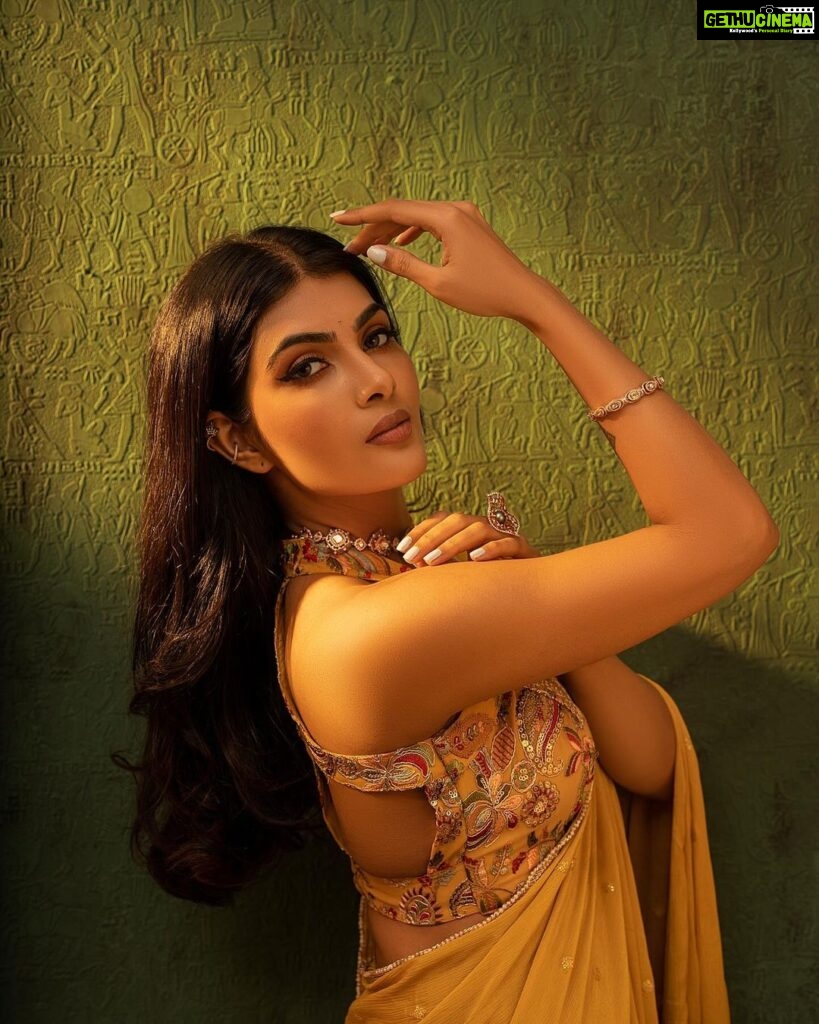 Ananya Rao Instagram - Yours truly ✨ . . Project designer : @shamini_shankar_official Photographer and team: @murlee_photography @_xavierphotography_ Makeup/Hair : @ratnamakeupartist Costume: @rihanadesigner Jwelery: @vbj_1900
