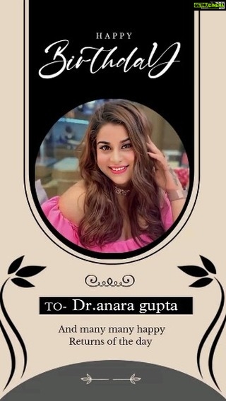 Anara Gupta Instagram - भोजपुरी अभिनेत्री "डॉ अनारा गुप्ता जी को जन्मदिवस की हार्दिक शुभकामनाएं🎂🥳🍹👑🎊🎉