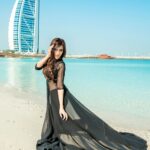 Angela Krislinzki Instagram - She would be half the world away, floating in a turquoise sea, dancing by the moonlight Dubai, United Arab Emirates