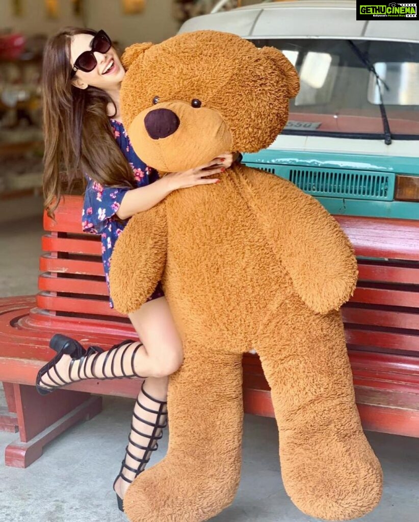 Angela Krislinzki Instagram - Teddy bear Teddy bear where have you been? Cuddling with you would be perfect right now 🐻😍
