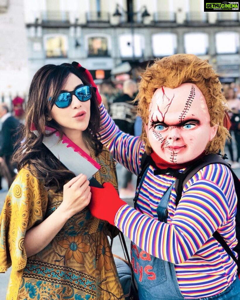 Angela Krislinzki Instagram - Hi I'm Chucky wanna play?! Madrid, Spain