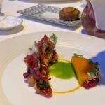 Angela Krislinzki Instagram - Ristorante L' Olivo at Al Mahara Restaurant at Burj Al Arab is an exquisite dining experience by Chef Andrea Migliaccio from Capri's Two-Michelin star 'Ristorante L'Olivo' Delicious cocktails and incredible food with charming service The aquarium is filled with over 20 species of fish they are so mesmerizing! Share this with who you would like to dine at this underwater restaurant. #burjalarab #michelinstar #jumeirah #dubai #seafood #italian #michelinguide #restaurants #luxuryhotel Al Mahara Restaurant - Burj Al Arab (Dubai)