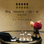 Angela Krislinzki Instagram - Ristorante L' Olivo at Al Mahara Restaurant at Burj Al Arab is an exquisite dining experience by Chef Andrea Migliaccio from Capri's Two-Michelin star 'Ristorante L'Olivo' Delicious cocktails and incredible food with charming service The aquarium is filled with over 20 species of fish they are so mesmerizing! Share this with who you would like to dine at this underwater restaurant. #burjalarab #michelinstar #jumeirah #dubai #seafood #italian #michelinguide #restaurants #luxuryhotel Al Mahara Restaurant - Burj Al Arab (Dubai)