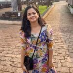 Anitha Sampath Instagram - Goa vibes! Thank u @travelinkholidays for the safe goa trip arrangements ✈️😇 So many of u were asking about the floral frock in dm..it was stitched by @deepoodesigners.in .loved the fit🫠 📍Central jail,goa built by portuguese. largest jail in goa. #anithasampath #goa #goadiaries #goacentraljail