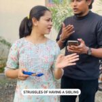 Anitha Sampath Instagram - Tag that sibling😤 Edit by @vicky_swagz #reels #reelsinstagram #comedy #funny #reelsindia #sister #sisterfun #sistercontent #siblings #brothersister #comedy #comedyvideos #funnyvideos #relatable #reelitfeelit #instafashion #instagood #instalike #instamood #instadaily #fun #anithasampath