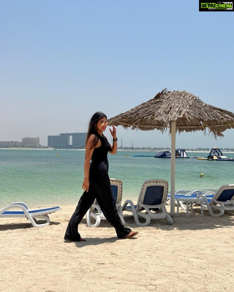 Anjali Instagram - Sea, Sand & Sun ☀️ #birthday #vacation #dubai #beach #vibes #travel #diaries #happy #weekend #black #love