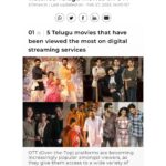 Anjali Instagram - To feature in 2 of the top 5 most watched movies on OTT is both a blessing and a privilege… Thank you for your love and I promise to work even harder to entertain you even more ❤️ #gratitude #happy #love #mood #vakeelsaab #nishabdham #silence