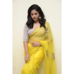 Anjali Instagram - And it was all yellow 🌼 Saree- @raw_mango Styled- @amritha.ram 😘 #saree #love #yellow