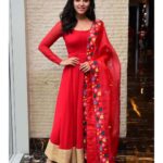 Anjali Instagram - 🌹 In a @bhargavikunam outfit Styled by @raji.raaga09 😍 #red #saturday #happy #weekend #stayhome #staysafe